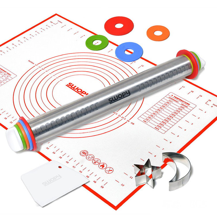 Swopy Stainless Steel Adjustable Rolling Pin & Reviews Wayfair